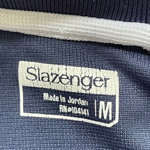 Slazenger Navy and White Performance Golf Shirt - Picture 5 of 9